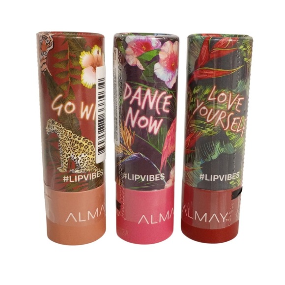 Almay Other - Lot of 3 Variety Of Shades Almay Lip‎ Vibes Lipsticks, Go Wild, Dance Now, Love